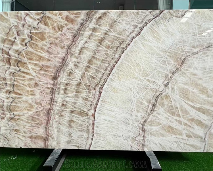 White Wooden Onyx Slabs