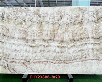 White Wooden Onyx Slabs