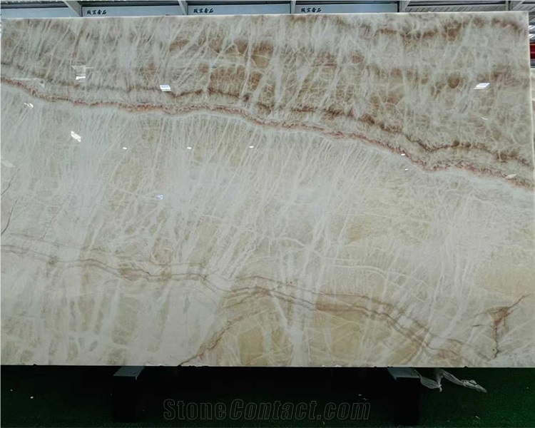 White Wooden Onyx Slabs