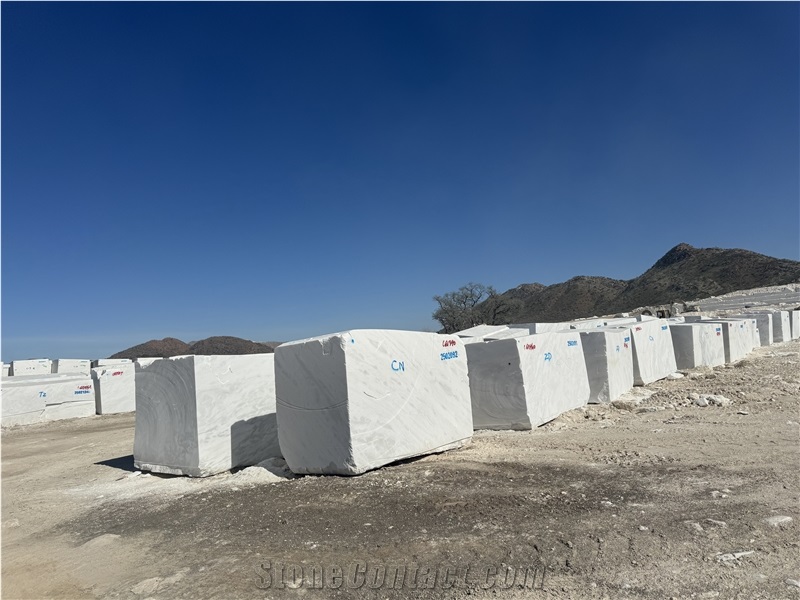 Namib Bianco, Mystery White, Namibian White Marble Blocks