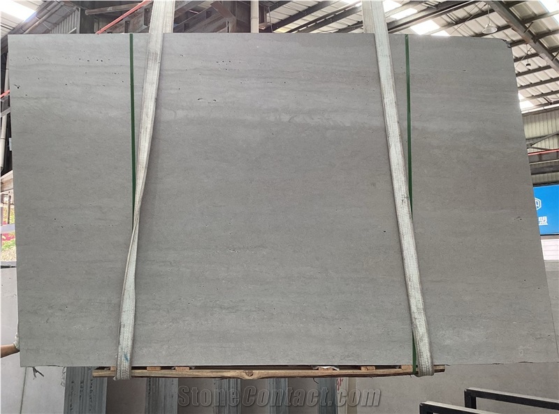Alina Grey Travertine Slabs, Vein Cut