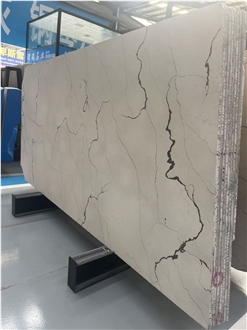 Beige Zecevo Limestone Slabs, Dark Veined