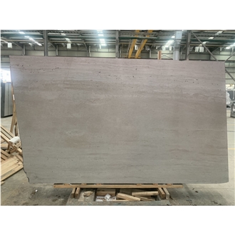 China Alina Grey Travertine Slabs Vein Cut