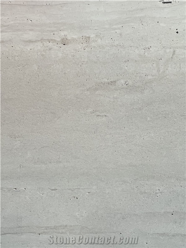 China Alina Grey Travertine Slabs Vein Cut Honed