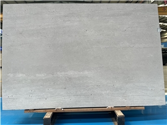 Chinese Grey Alina Travertine Slabs Vein Cut  Honed T20mm