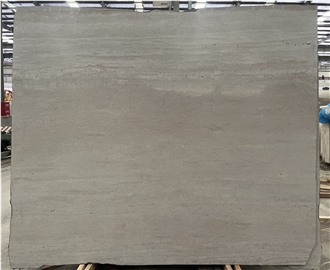 Chinese Grey Honed Travertino Alina Slabs,Vein Cut T20