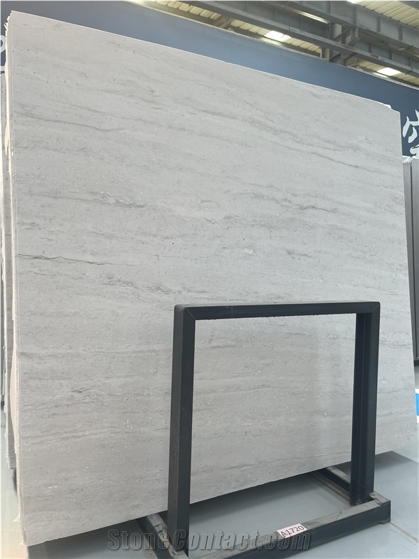 Chinese Grey Travertino Alina  Honed   Slabs,Vein Cut T18