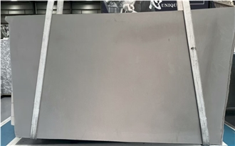 Moon Grey Quartzite Slabs, Pure Grey No Grain