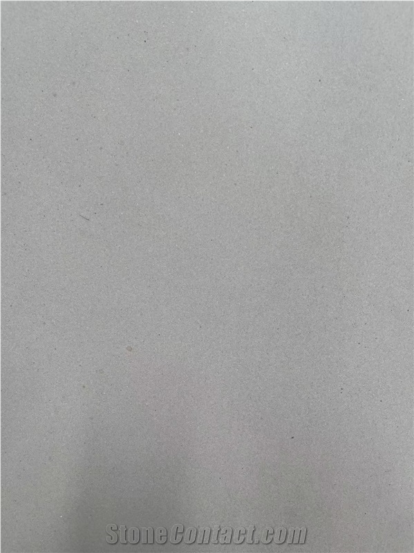 Moon Grey Quartzite Slabs, Pure Grey No Grain