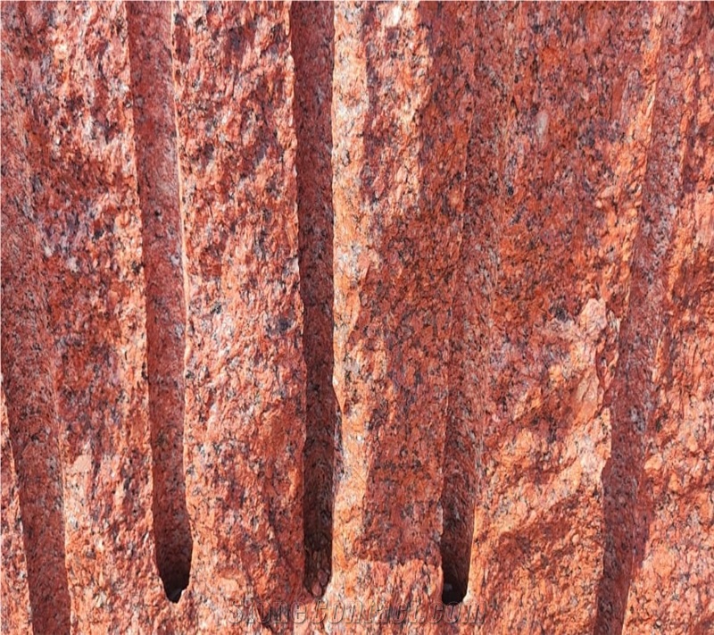 Imperial Red Rough Granite  Blocks