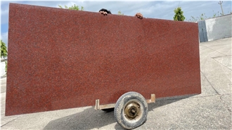 Jhansi Red Granite Polished Tile Slabs