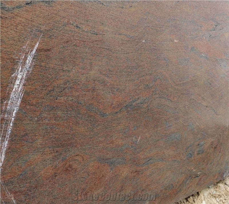 Red Multi Rough Granite Raw Granite Block