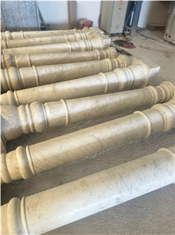 Banswara White Marble Stone Pillars