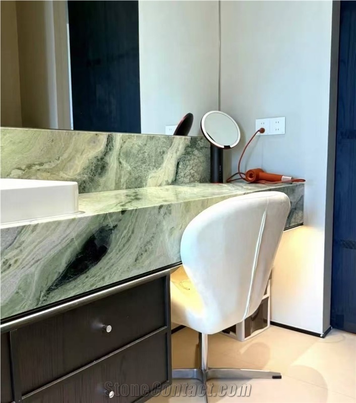 Irish Ice Jade Wild Green Marble Slabs, Floor And Wall  Tiles