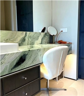 Irish Ice Jade Wild Green Marble Slabs, Floor And Wall  Tiles