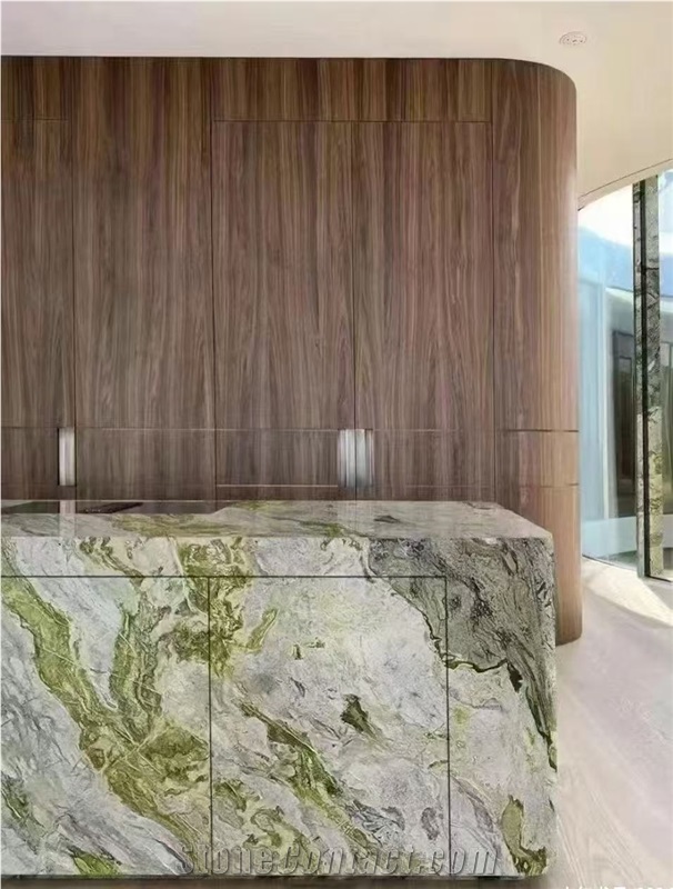 Irish Ice Jade Wild Green Marble Slabs, Floor And Wall  Tiles