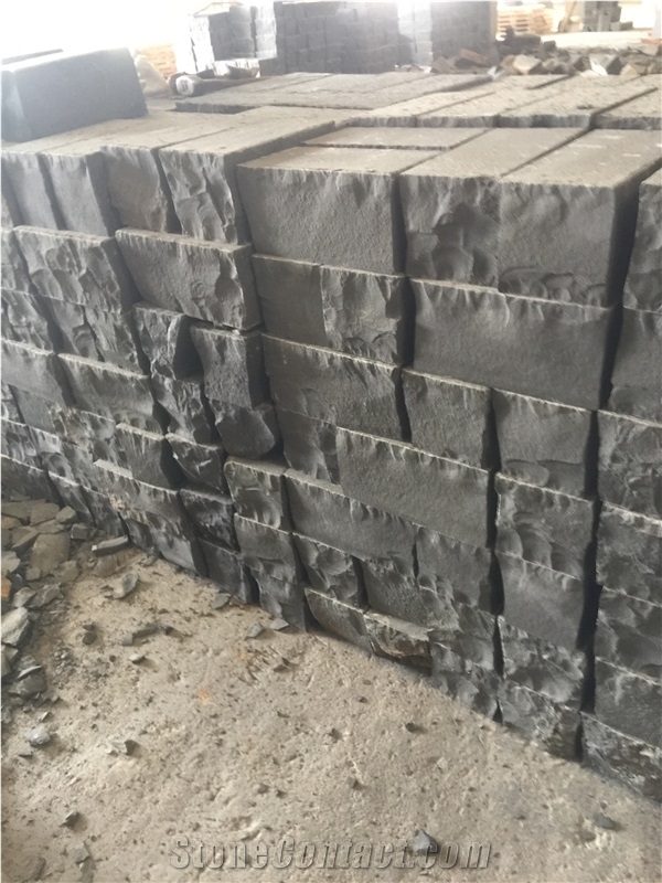 Black Granite Cobbles Paving Stone 150*300*150Mm