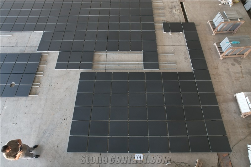 Zimbabwe Black Granite Wall And Floor Tiles 600X600 / 800X800