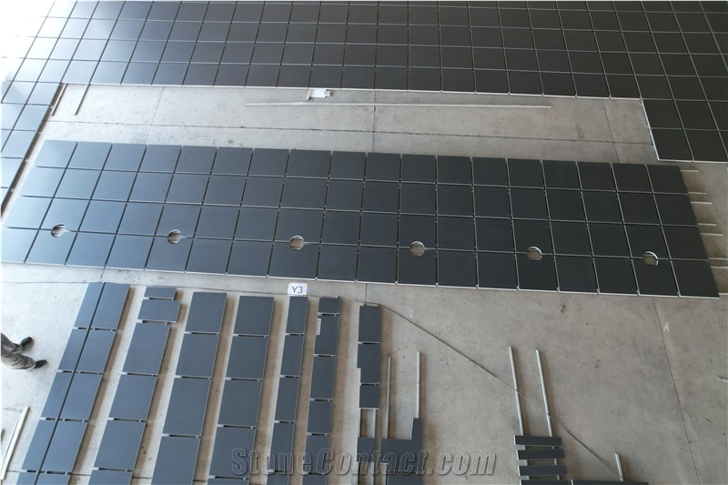 Zimbabwe Black Granite Wall And Floor Tiles 600X600 / 800X800