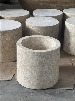 Full Polished Marble Planter Pot Home Decor Products