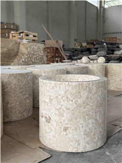 Full Polished Marble Planter Pot Home Decor Products