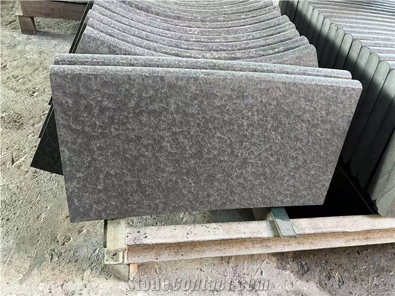 G684 Black Granite Flamed Wall Coping Tiles - China Black Granite Wall Parapets Custom Cut