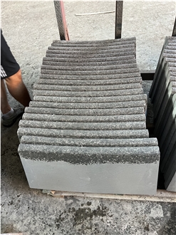 G684 Black Granite Flamed Wall Coping Tiles - China Black Granite Wall Parapets Custom Cut