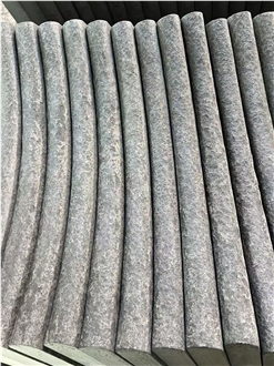 G684 Black Granite Flamed Wall Coping Tiles - China Black Granite Wall Parapets Custom Cut