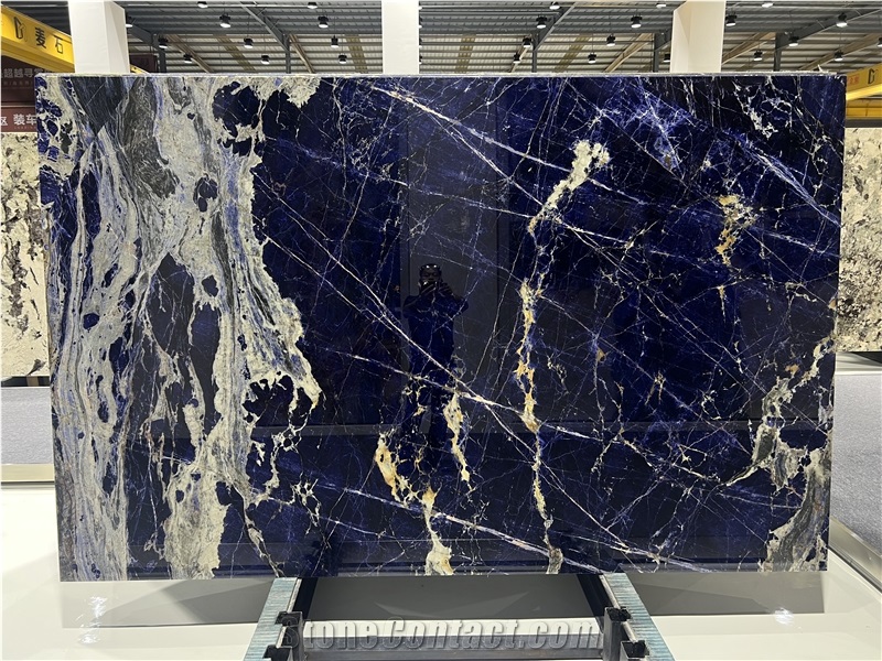 Luxury Blue Sodalite Slabs High End Interiors Wall Tiles
