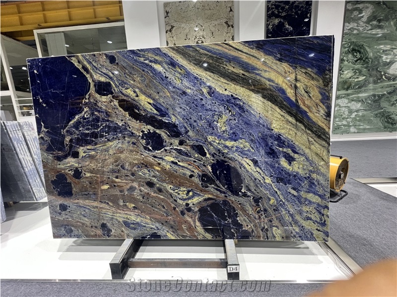 Luxury Blue Sodalite Slabs High End Interiors Wall Tiles