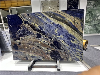Luxury Blue Sodalite Slabs High End Interiors Wall Tiles
