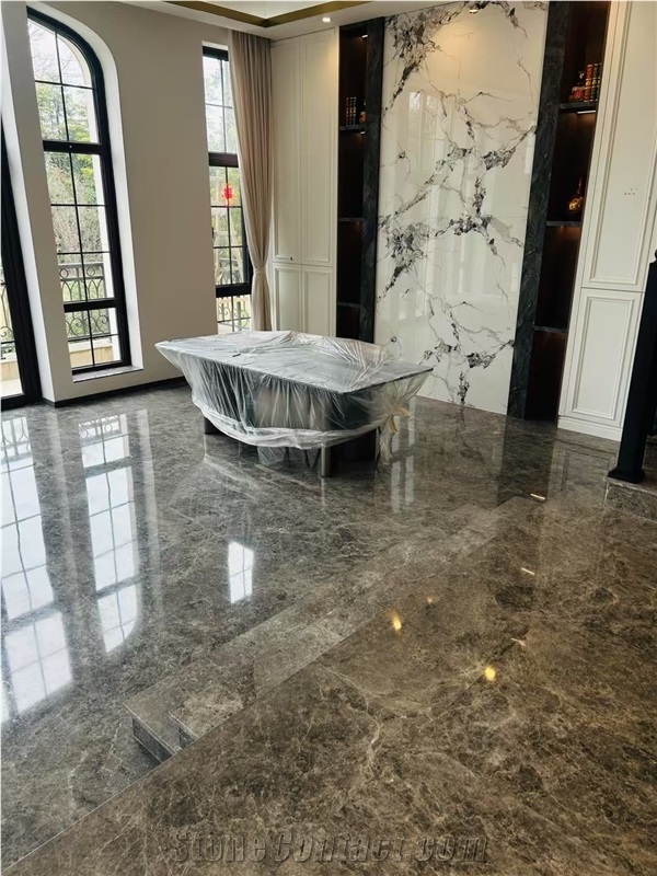 Tundra Grey Marble Slabs Polished