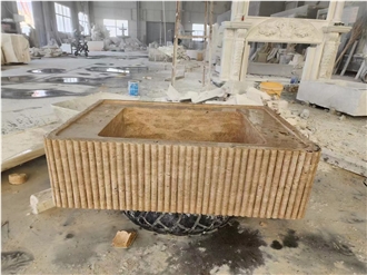 Calacatta White Marble Prefab Vanity Tops With Double Sinks