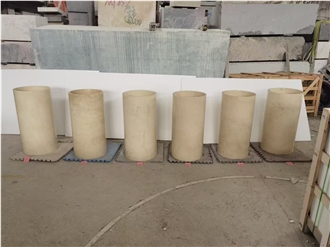 Verde Alpi Scuro Marble Pedestal Round Wash Basins