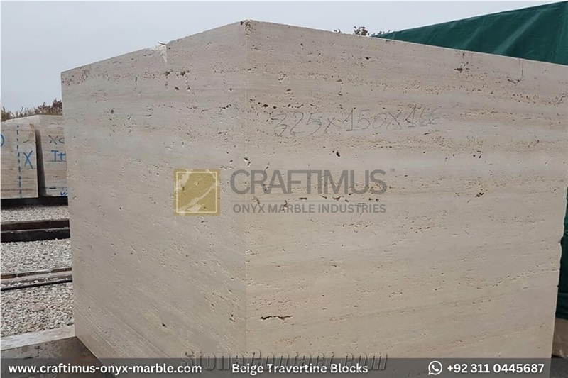 Light Beige Classic Travertine Blocks