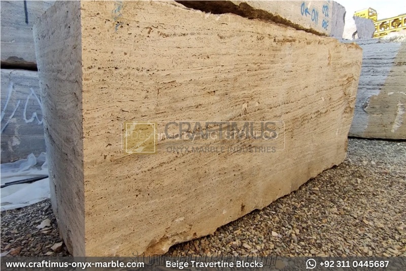 Light Beige Classic Travertine Blocks