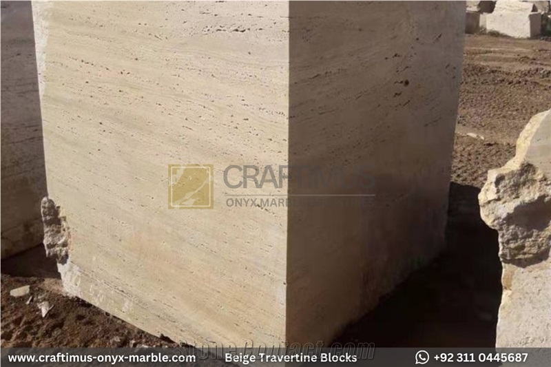 Light Beige Classic Travertine Blocks