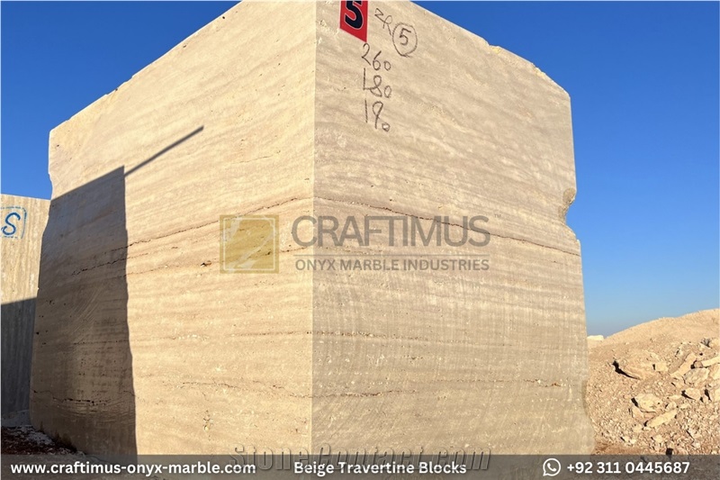 Light Beige Classic Travertine Blocks