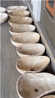 Honey Onyx Vessel Wash Basins