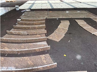 Giallo California Granite Stair Treads & Risers