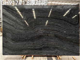 Kenya Black Marble Slabs - Black Forest Wooden Marble Slab