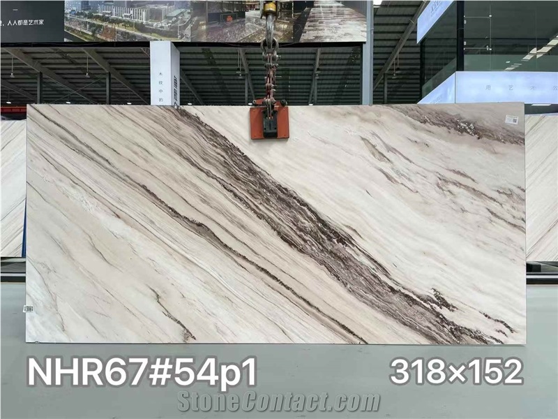 Palissandro White Marble Slab Tiles