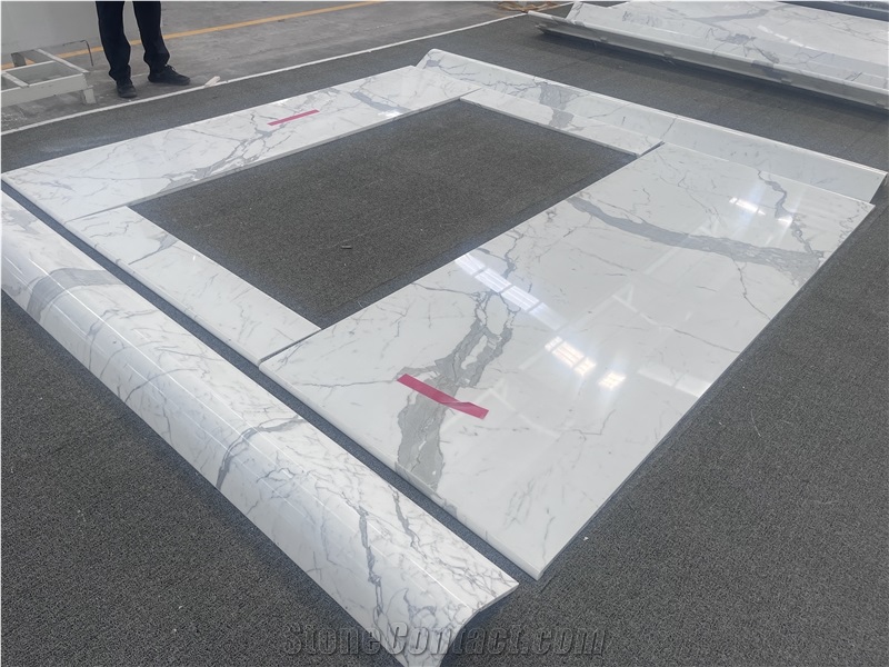 Calacatta White Marble Arched Wall Tiles