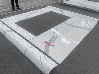 Calacatta White Marble Arched Wall Tiles
