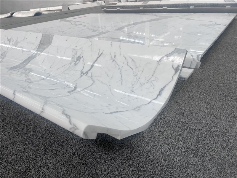 Calacatta White Marble Arched Wall Tiles