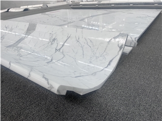 Calacatta White Marble Arched Wall Tiles