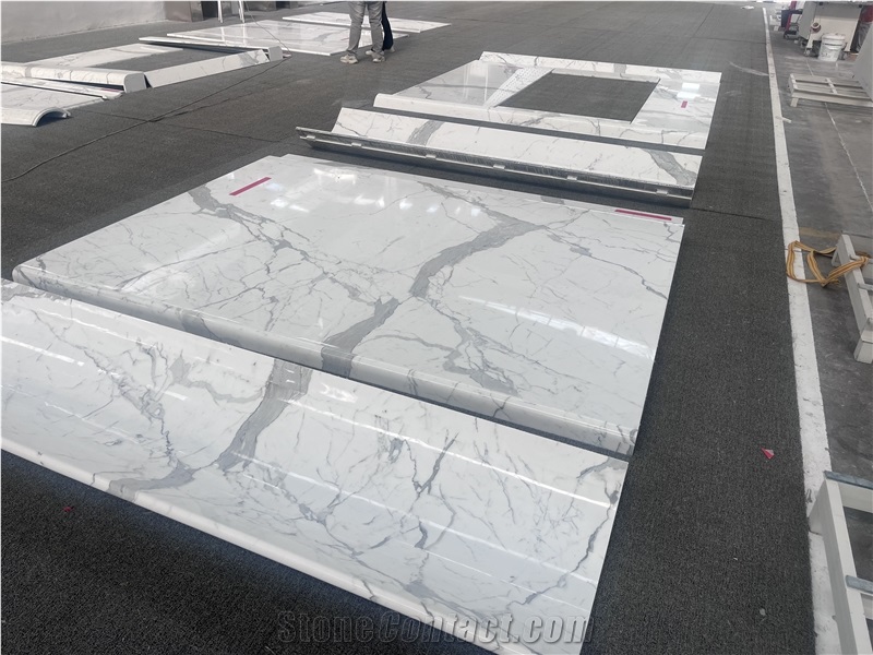 Calacatta White Marble Arched Wall Tiles