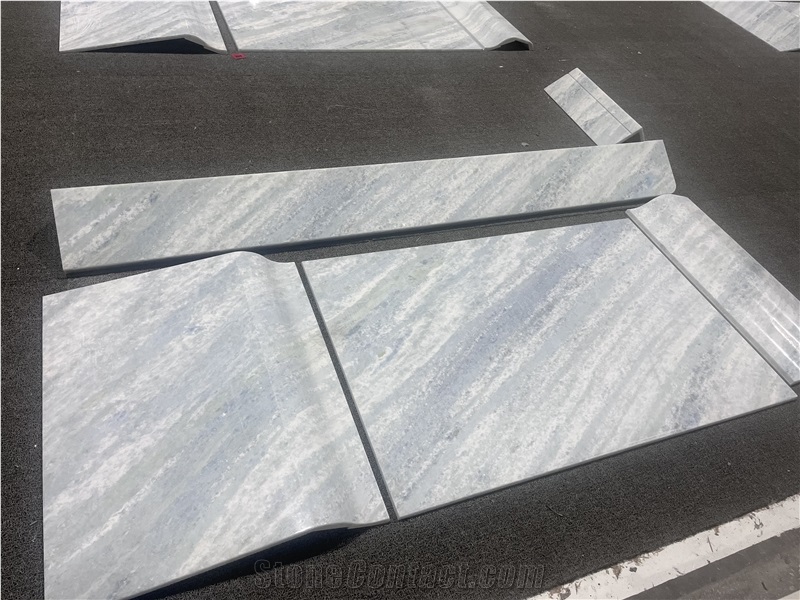 Cristallo Blue Marble Curved Wall Tiles