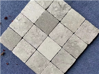 Champagne Gray Limestone  Cube Stone