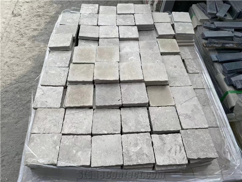 Champagne Gray Limestone  Cube Stone